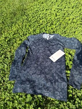 lululemon athletica Swiftly Tech long sleeve Navy Floral-Print Long Sleeve Top